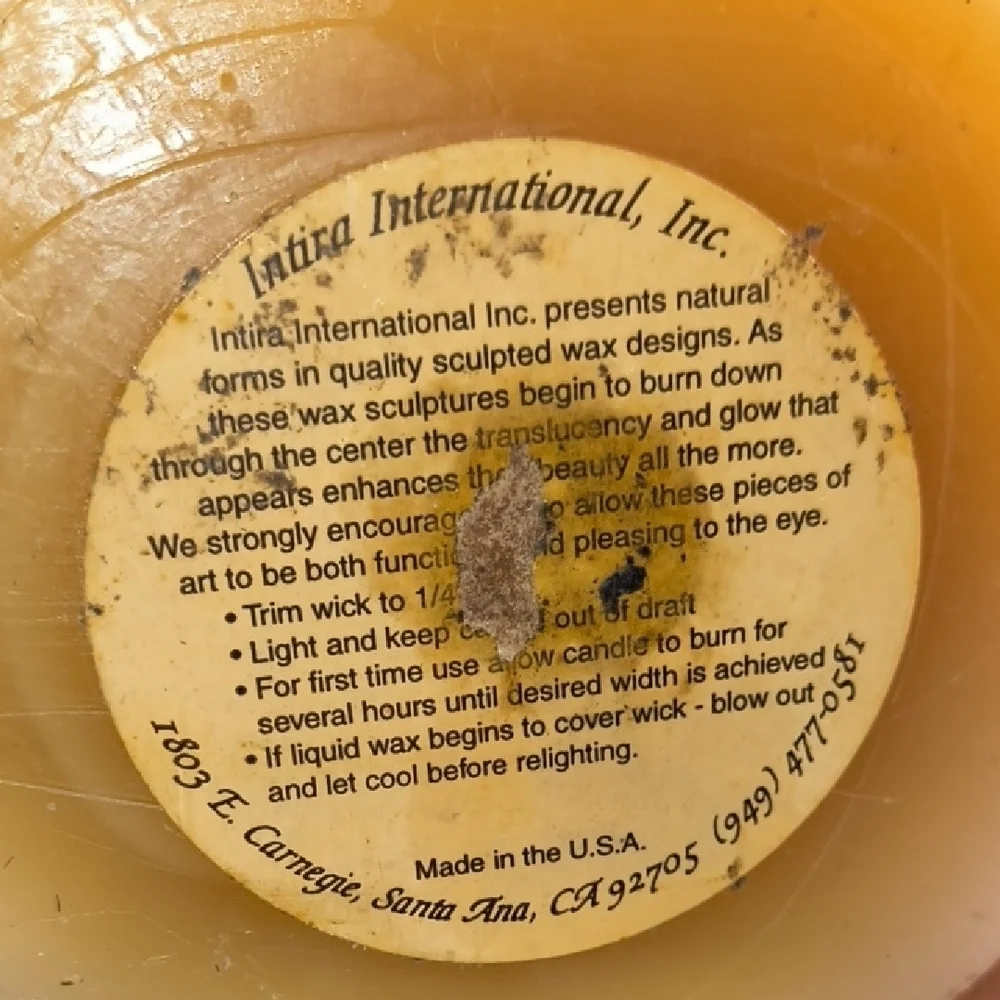 Handcarved Handmade Animal Inprints Candle